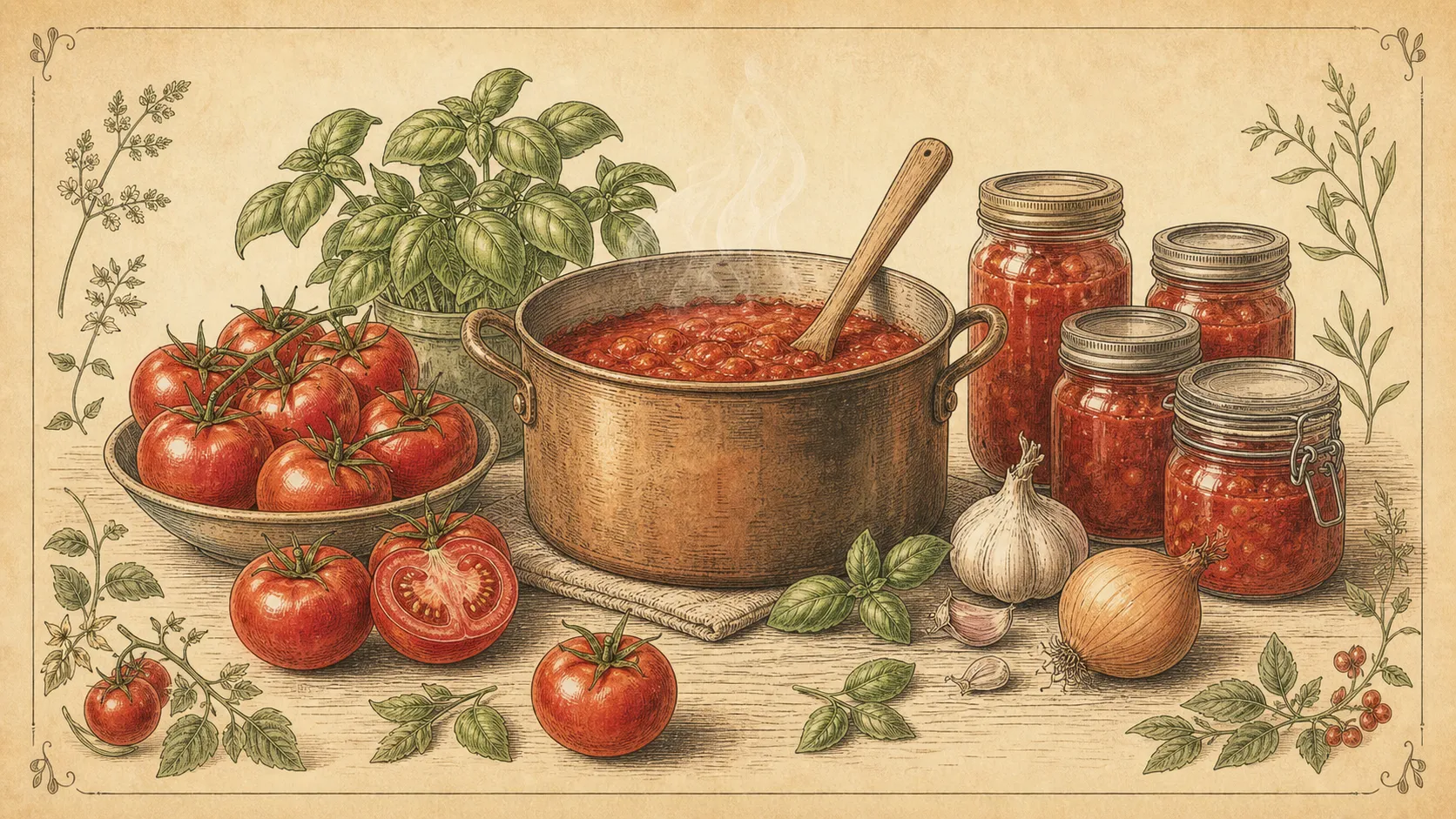 Abbildung: Tomaten-Sugo einkochen